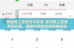 微信网上买世界杯彩票-微信网上买世界杯彩票，便捷与风险并存的新选择