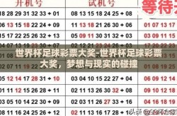 世界杯足球彩票大奖-世界杯足球彩票大奖，梦想与现实的碰撞