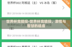 世界杯竞猜投-世界杯竞猜投，激情与智慧的碰撞