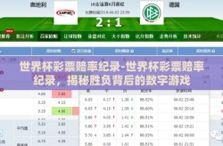 世界杯彩票赔率纪录-世界杯彩票赔率纪录，揭秘胜负背后的数字游戏