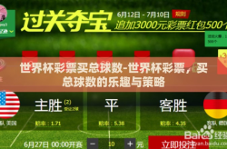 世界杯彩票买总球数-世界杯彩票，买总球数的乐趣与策略
