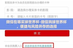 微信在哪买球世界杯-微信购球世界杯，便捷与风险并存的选择