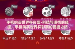 手机购买世界杯彩票-科技与激情的碰撞，手机购买世界杯彩票的便捷之旅