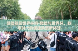 微信能买世界杯吗-微信与世界杯，数字时代的便捷购票新体验