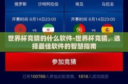 世界杯竞猜的什么软件-世界杯竞猜，选择最佳软件的智慧指南