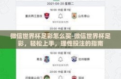 微信世界杯足彩怎么买-微信世界杯足彩，轻松上手，理性投注的指南
