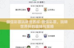 微信彩票玩转世界杯-微信彩票，玩转世界杯的趣味与策略