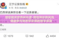 微信能买世界杯彩票-微信购彩新风尚，便捷参与世界杯彩票的数字浪潮