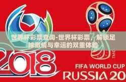 世界杯彩票查询-世界杯彩票，解锁足球激情与幸运的双重体验