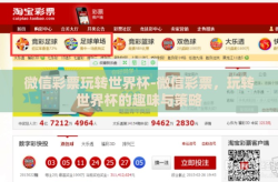 微信彩票玩转世界杯-微信彩票，玩转世界杯的趣味与策略