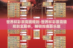 世界杯彩票竞猜规则-世界杯彩票竞猜规则全解析，解锁观赛新乐趣