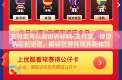 支付宝可以买世界杯吗-支付宝，便捷购彩新渠道，解锁世界杯观赛新体验