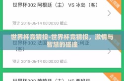 世界杯竞猜投-世界杯竞猜投，激情与智慧的碰撞