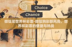 微信买世界杯彩票-微信购彩新风尚，世界杯彩票的便捷与挑战