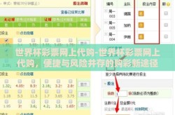 世界杯彩票网上代购-世界杯彩票网上代购，便捷与风险并存的购彩新途径