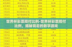 世界杯彩票赔付比例-世界杯彩票赔付比例，揭秘背后的数字游戏