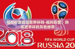 福利彩票能买世界杯吗-福利彩票，购买世界杯的灰色地带