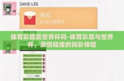 体育彩票卖世界杯吗-体育彩票与世界杯，激情碰撞的购彩体验