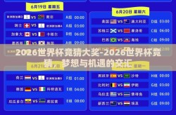 2026世界杯竞猜大奖-2026世界杯竞猜，梦想与机遇的交汇