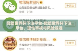 微信世界杯下注平台-微信世界杯下注平台，理性审视与风险规避