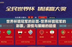 世界杯猜冠军的彩票-世界杯猜冠军的彩票，激情与策略的碰撞