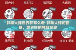 彩票大师世界杯怎么看-彩票大师的视角，世界杯的独特观察