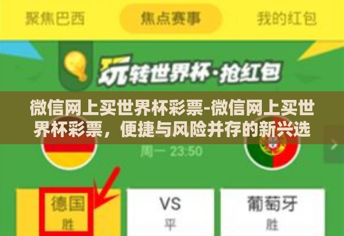 微信网上买世界杯彩票-微信网上买世界杯彩票，便捷与风险并存的新兴选择
