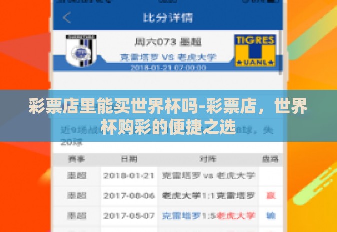 彩票店里能买世界杯吗-彩票店,世界杯购彩的便捷之选 彩票店里能买世界杯吗-彩票店,世界杯购彩的便捷之选