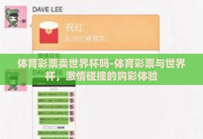 体育彩票卖世界杯吗-体育彩票与世界杯，激情碰撞的购彩体验