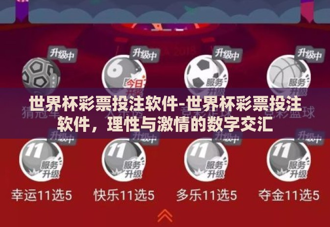 世界杯彩票投注软件-世界杯彩票投注软件，理性与激情的数字交汇