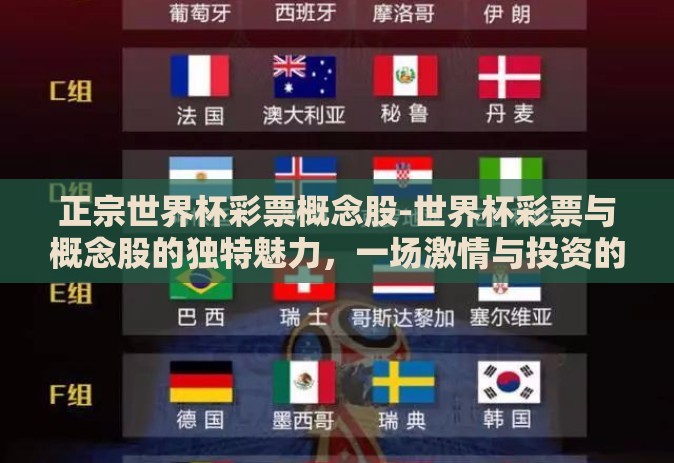 正宗世界杯彩票概念股-世界杯彩票与概念股的独特魅力，一场激情与投资的双重盛宴