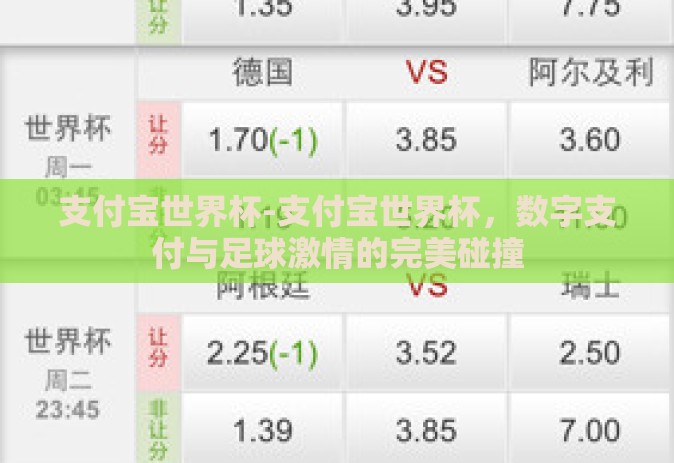 支付宝世界杯-支付宝世界杯，数字支付与足球激情的完美碰撞