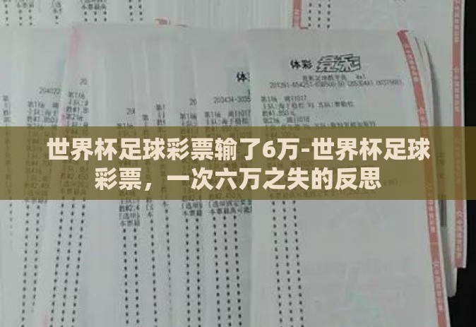 世界杯足球彩票输了6万-世界杯足球彩票，一次六万之失的反思
