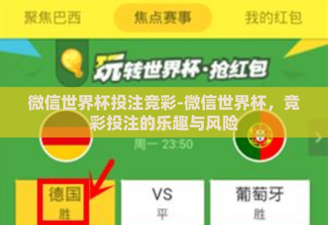 微信世界杯投注竞彩-微信世界杯，竞彩投注的乐趣与风险