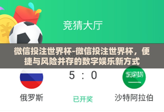 微信投注世界杯-微信投注世界杯，便捷与风险并存的数字娱乐新方式