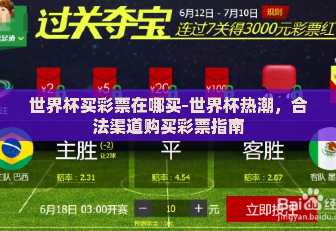 世界杯买彩票在哪买-世界杯热潮，合法渠道购买彩票指南