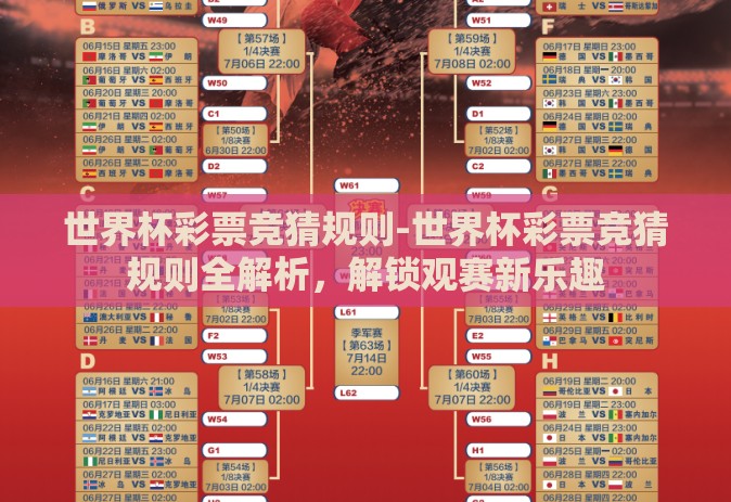 世界杯彩票竞猜规则-世界杯彩票竞猜规则全解析，解锁观赛新乐趣