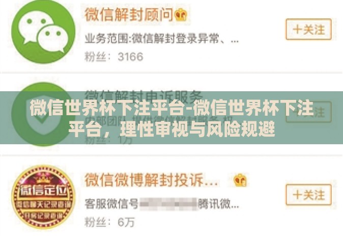 微信世界杯下注平台-微信世界杯下注平台，理性审视与风险规避