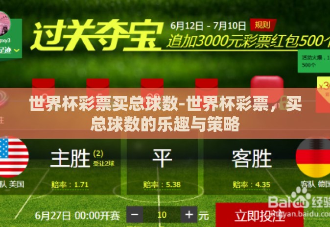 世界杯彩票买总球数-世界杯彩票，买总球数的乐趣与策略