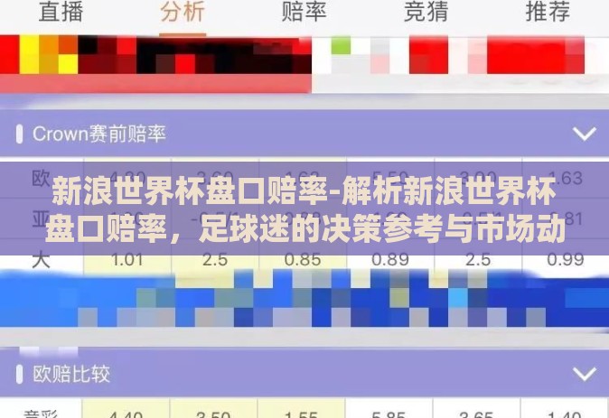 新浪世界杯盘口赔率-解析新浪世界杯盘口赔率，足球迷的决策参考与市场动态