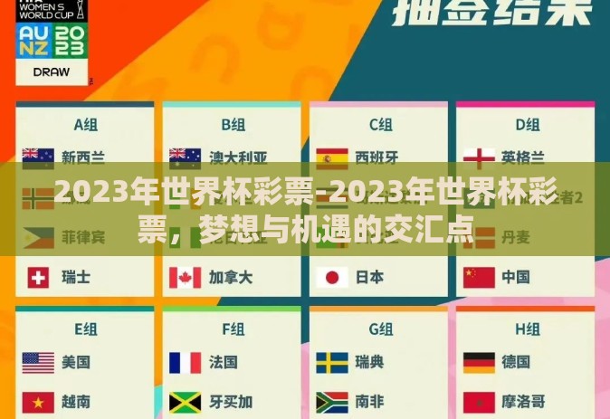 2023年世界杯彩票-2023年世界杯彩票，梦想与机遇的交汇点