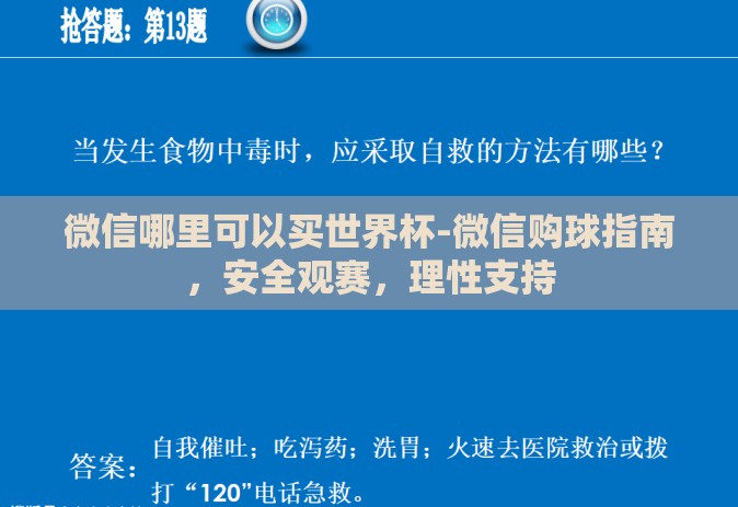 微信哪里可以买世界杯-微信购球指南，安全观赛，理性支持