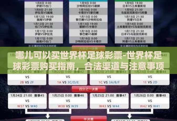 哪儿可以买世界杯足球彩票-世界杯足球彩票购买指南，合法渠道与注意事项